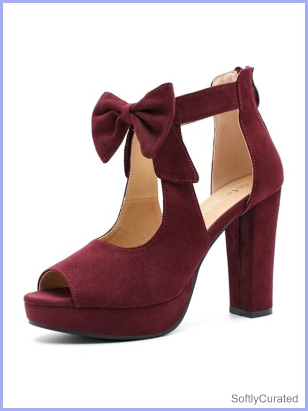 Women's Platform Chunky Heel Sandals Peep Toe Ankle Strap Block Heel